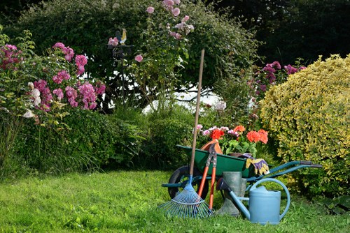 Gardeners Crews Hill team working safely in a residential garden