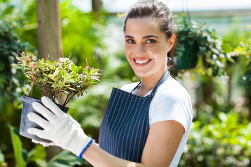 Gardener reviewing a client complaint in a professional way